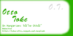 otto toke business card